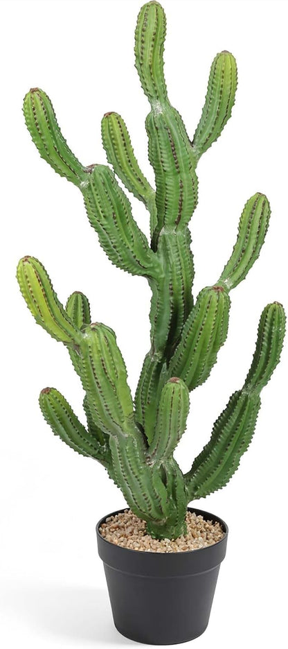 Artificial Cactus 32 INCH Tall Fake Cactus Plants Faux Cacti Saguaro with Planter for Indoor Outdoor Home Office Shop Garden Decoration