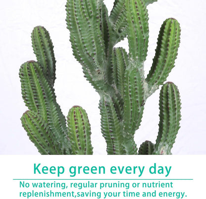 Artificial Cactus 32 INCH Tall Fake Cactus Plants Faux Cacti Saguaro with Planter for Indoor Outdoor Home Office Shop Garden Decoration