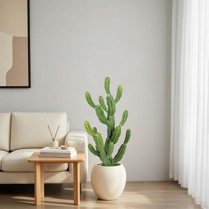 Artificial Cactus 32 INCH Tall Fake Cactus Plants Faux Cacti Saguaro with Planter for Indoor Outdoor Home Office Shop Garden Decoration