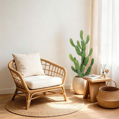 Artificial Cactus 32 INCH Tall Fake Cactus Plants Faux Cacti Saguaro with Planter for Indoor Outdoor Home Office Shop Garden Decoration