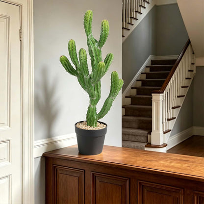 Artificial Cactus 32 INCH Tall Fake Cactus Plants Faux Cacti Saguaro with Planter for Indoor Outdoor Home Office Shop Garden Decoration