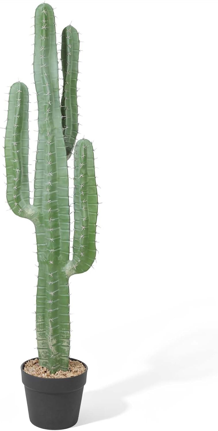 Artificial Cactus 32 INCH Tall Fake Cactus Plants Faux Cacti Saguaro with Planter for Indoor Outdoor Home Office Shop Garden Decoration