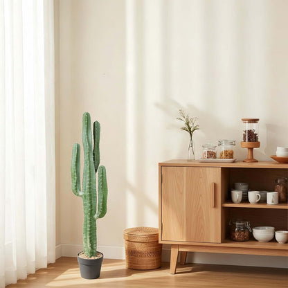Artificial Cactus 32 INCH Tall Fake Cactus Plants Faux Cacti Saguaro with Planter for Indoor Outdoor Home Office Shop Garden Decoration