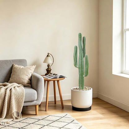 Artificial Cactus 32 INCH Tall Fake Cactus Plants Faux Cacti Saguaro with Planter for Indoor Outdoor Home Office Shop Garden Decoration