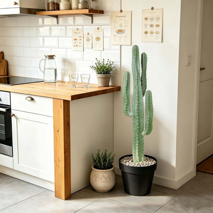Artificial Cactus 32 INCH Tall Fake Cactus Plants Faux Cacti Saguaro with Planter for Indoor Outdoor Home Office Shop Garden Decoration