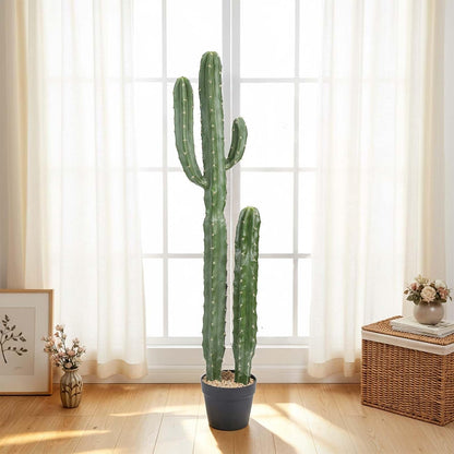 Artificial Cactus 32 INCH Tall Fake Cactus Plants Faux Cacti Saguaro with Planter for Indoor Outdoor Home Office Shop Garden Decoration
