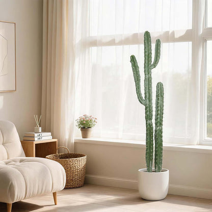 Artificial Cactus 32 INCH Tall Fake Cactus Plants Faux Cacti Saguaro with Planter for Indoor Outdoor Home Office Shop Garden Decoration