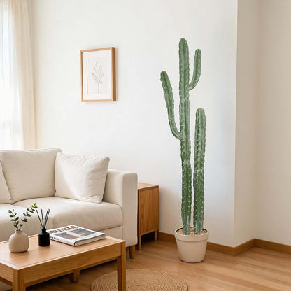 Artificial Cactus 32 INCH Tall Fake Cactus Plants Faux Cacti Saguaro with Planter for Indoor Outdoor Home Office Shop Garden Decoration