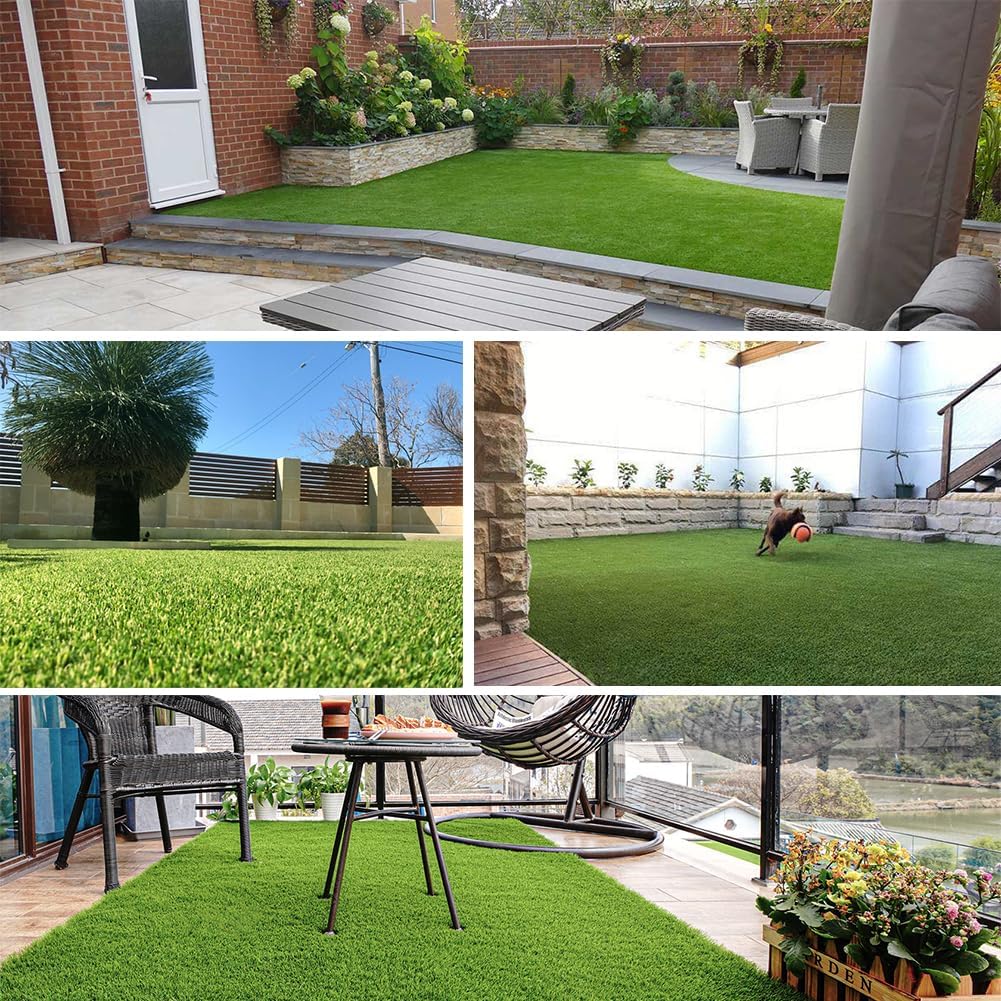 Luxurious Artificial Grass 1.77 Inch Ultrathick Turf 7 X 15 Feet