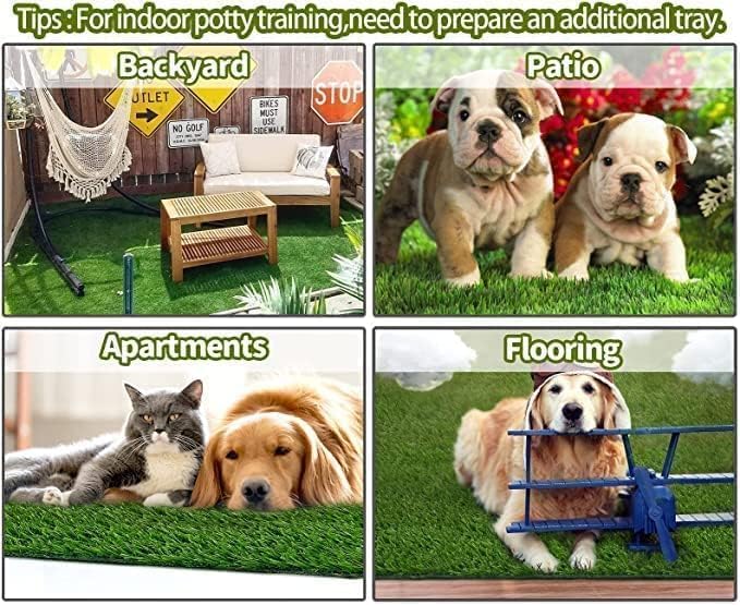 Dog Grass Pad,50.1x30.5In Fake Grass for Dogs,Artificial Grass Pee Pad for Puppies Potty Training Indoor Outdoor