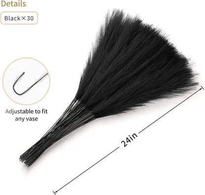 30pcs White Pampas Grass - 24 Inch Faux Pampas Grass Decor, Artificial Tall Pampas Grass for Wedding Flower Arrangement, Party Decorations, Christmas and Home Decor (White)