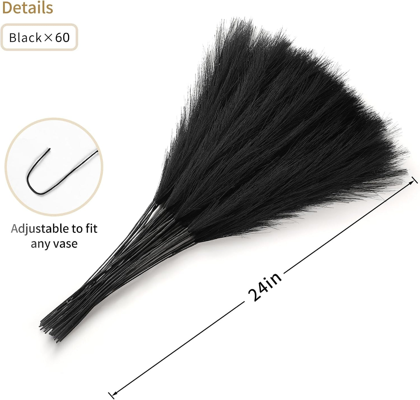 30pcs White Pampas Grass - 24 Inch Faux Pampas Grass Decor, Artificial Tall Pampas Grass for Wedding Flower Arrangement, Party Decorations, Christmas and Home Decor (White)