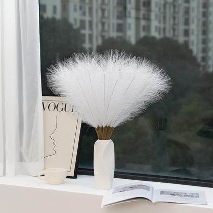 30pcs White Pampas Grass - 24 Inch Faux Pampas Grass Decor, Artificial Tall Pampas Grass for Wedding Flower Arrangement, Party Decorations, Christmas and Home Decor (White)