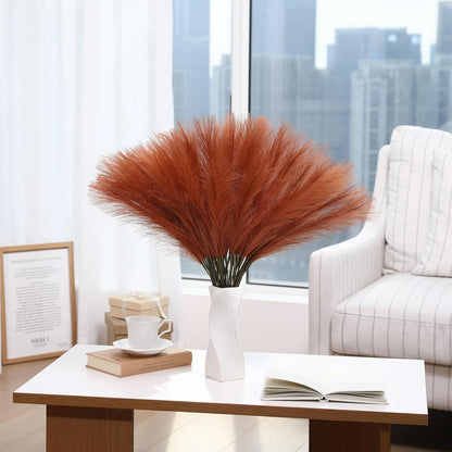 30pcs White Pampas Grass - 24 Inch Faux Pampas Grass Decor, Artificial Tall Pampas Grass for Wedding Flower Arrangement, Party Decorations, Christmas and Home Decor (White)