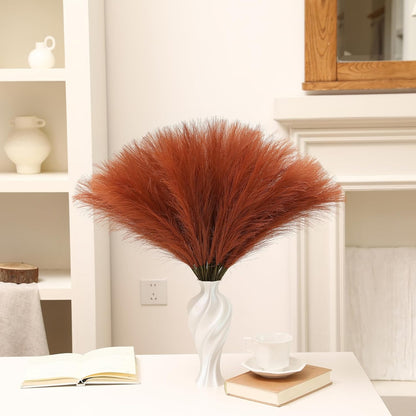 30pcs White Pampas Grass - 24 Inch Faux Pampas Grass Decor, Artificial Tall Pampas Grass for Wedding Flower Arrangement, Party Decorations, Christmas and Home Decor (White)