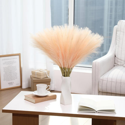 30pcs White Pampas Grass - 24 Inch Faux Pampas Grass Decor, Artificial Tall Pampas Grass for Wedding Flower Arrangement, Party Decorations, Christmas and Home Decor (White)