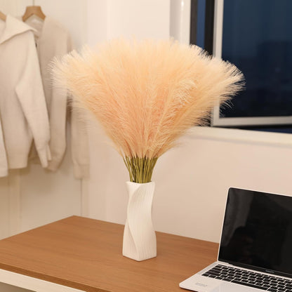 30pcs White Pampas Grass - 24 Inch Faux Pampas Grass Decor, Artificial Tall Pampas Grass for Wedding Flower Arrangement, Party Decorations, Christmas and Home Decor (White)