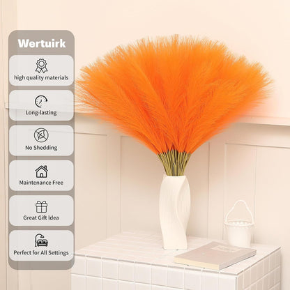 30pcs White Pampas Grass - 24 Inch Faux Pampas Grass Decor, Artificial Tall Pampas Grass for Wedding Flower Arrangement, Party Decorations, Christmas and Home Decor (White)