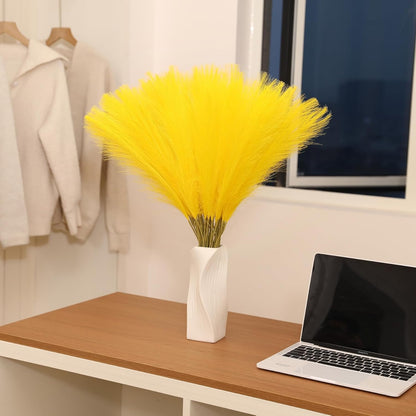 30pcs White Pampas Grass - 24 Inch Faux Pampas Grass Decor, Artificial Tall Pampas Grass for Wedding Flower Arrangement, Party Decorations, Christmas and Home Decor (White)