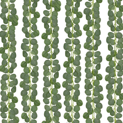 12 Pack 84Ft Eucalyptus Garland,Artificial Eucalyptus Leaves Table Greenery Garland Wreath Vines for Wedding Party Table Fireplace Bedroom Wall Room Decor