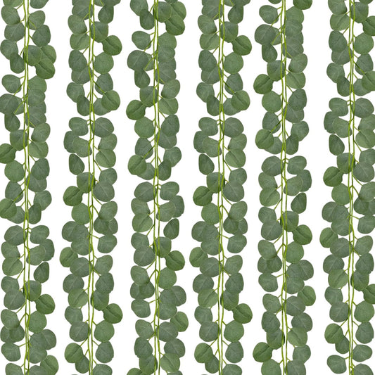 12 Pack 84Ft Eucalyptus Garland,Artificial Eucalyptus Leaves Table Greenery Garland Wreath Vines for Wedding Party Table Fireplace Bedroom Wall Room Decor