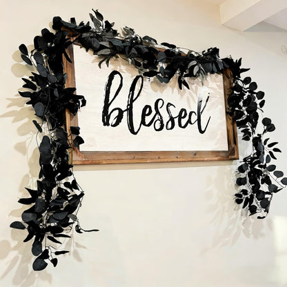 12 Pack 84Ft Eucalyptus Garland,Artificial Eucalyptus Leaves Table Greenery Garland Wreath Vines for Wedding Party Table Fireplace Bedroom Wall Room Decor