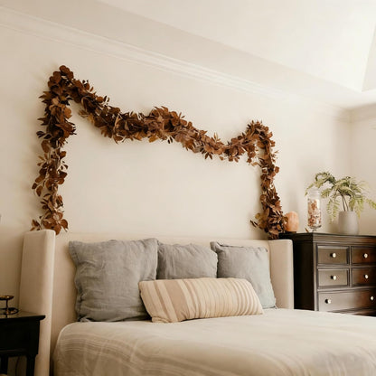 12 Pack 84Ft Eucalyptus Garland,Artificial Eucalyptus Leaves Table Greenery Garland Wreath Vines for Wedding Party Table Fireplace Bedroom Wall Room Decor