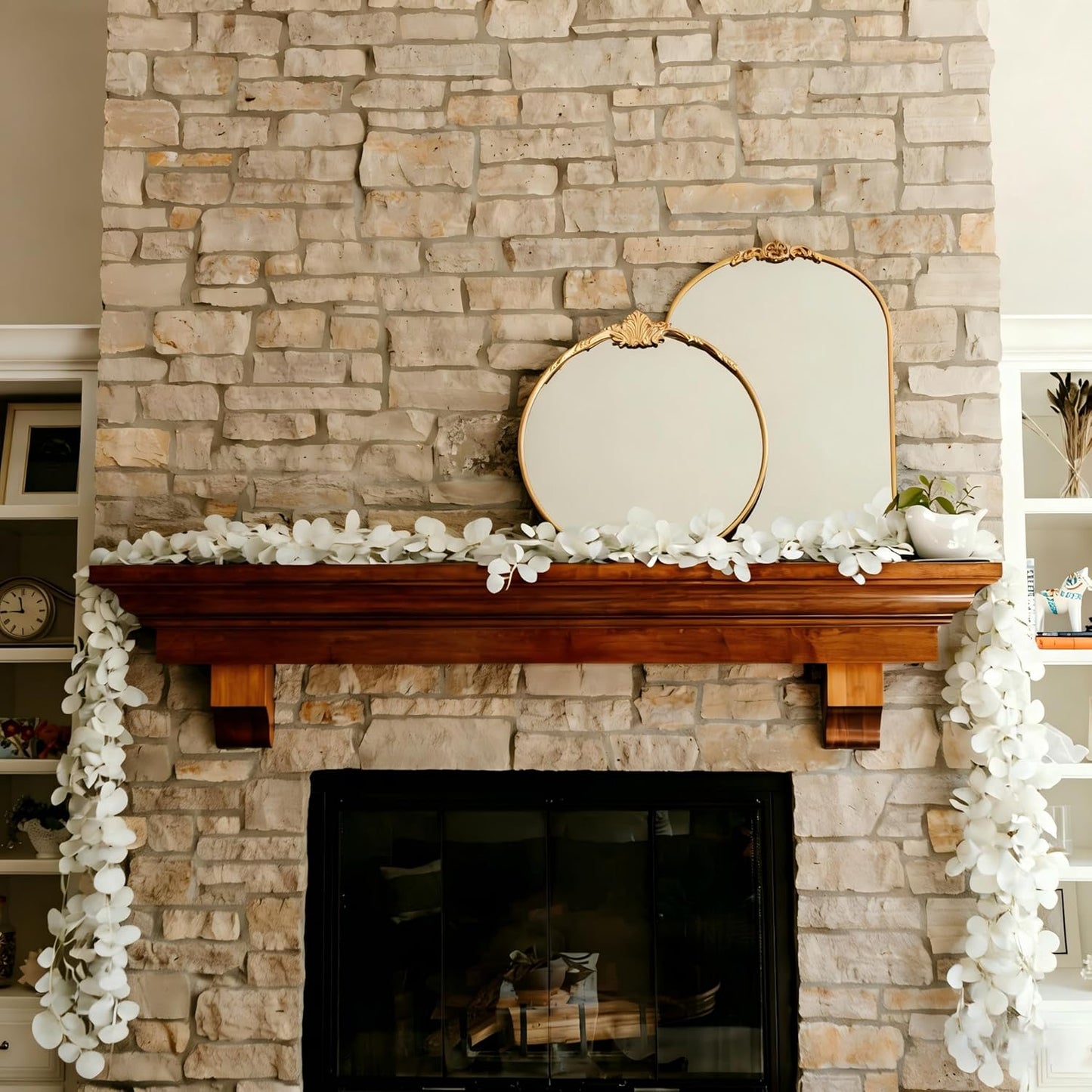 12 Pack 84Ft Eucalyptus Garland,Artificial Eucalyptus Leaves Table Greenery Garland Wreath Vines for Wedding Party Table Fireplace Bedroom Wall Room Decor
