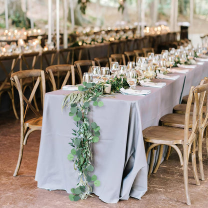 12 Pack 84Ft Eucalyptus Garland,Artificial Eucalyptus Leaves Table Greenery Garland Wreath Vines for Wedding Party Table Fireplace Bedroom Wall Room Decor