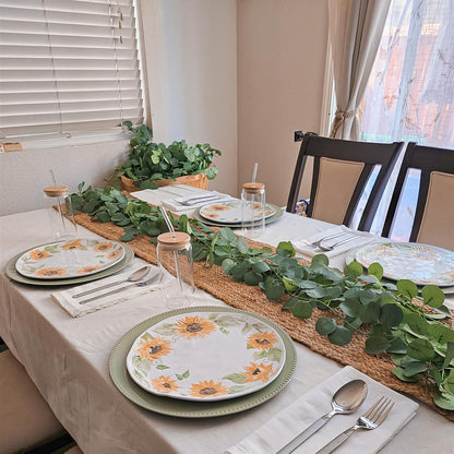12 Pack 84Ft Eucalyptus Garland,Artificial Eucalyptus Leaves Table Greenery Garland Wreath Vines for Wedding Party Table Fireplace Bedroom Wall Room Decor