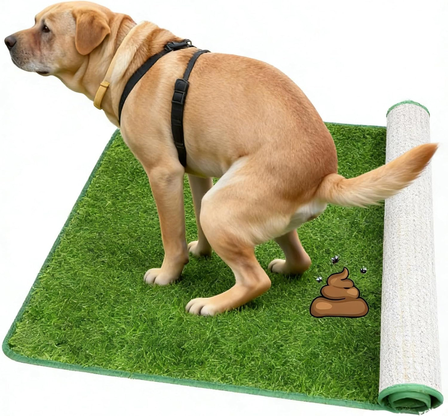 28" x 35" Large Grass Pad for Dogs Potty, Artificial Grass, Soft Fresh Dog Potty Training Rug, Dog Pee Pad, Pet Feeding Mat, Waterproof, Easy-Clean Rubber Backing Indoor/Outdoor