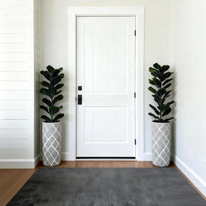 2 Pack Artificial Fiddle Leaf Fig Tree - 30" Fake Ficus Lyrata Artificial Tree in Pots, Fake Plants Indoor for Home or Office Decor, Artificial Plants Floor Housewarming Gift