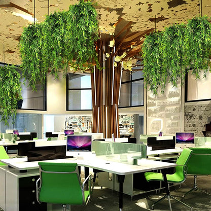 Hanging Fake Plants,4 Pcs Faux Eucalyptus Leaf Greenery Vine Plant Faux Plants Fake Ivy Room Decor Home Garden Wedding Party Indoor Outdoor Decorations (Vine)