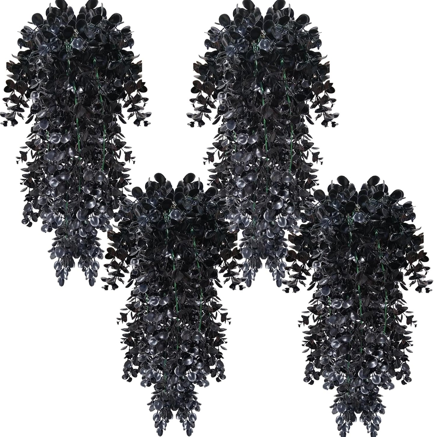 Hanging Fake Plants,4 Pcs Faux Eucalyptus Leaf Greenery Vine Plant Faux Plants Fake Ivy Room Decor Home Garden Wedding Party Indoor Outdoor Decorations (Vine)