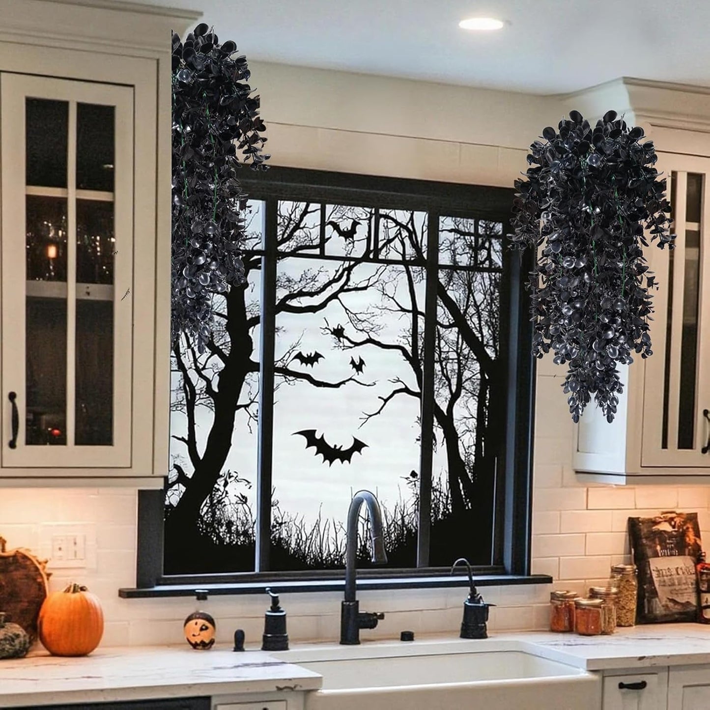 Hanging Fake Plants,4 Pcs Faux Eucalyptus Leaf Greenery Vine Plant Faux Plants Fake Ivy Room Decor Home Garden Wedding Party Indoor Outdoor Decorations (Vine)