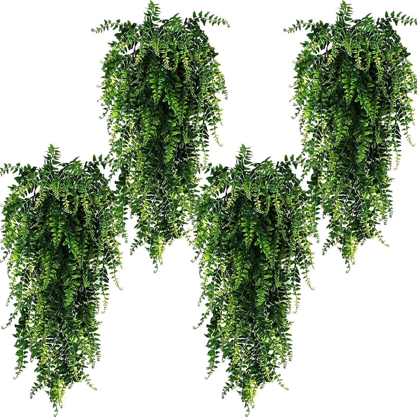Hanging Fake Plants,4 Pcs Faux Eucalyptus Leaf Greenery Vine Plant Faux Plants Fake Ivy Room Decor Home Garden Wedding Party Indoor Outdoor Decorations (Vine)