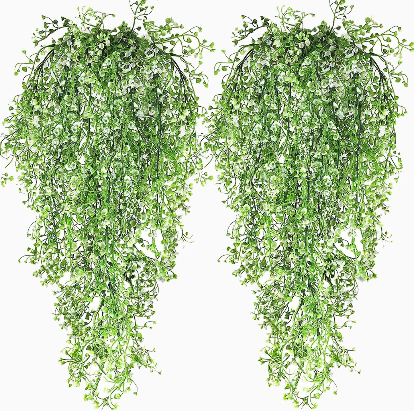 Hanging Fake Plants,4 Pcs Faux Eucalyptus Leaf Greenery Vine Plant Faux Plants Fake Ivy Room Decor Home Garden Wedding Party Indoor Outdoor Decorations (Vine)