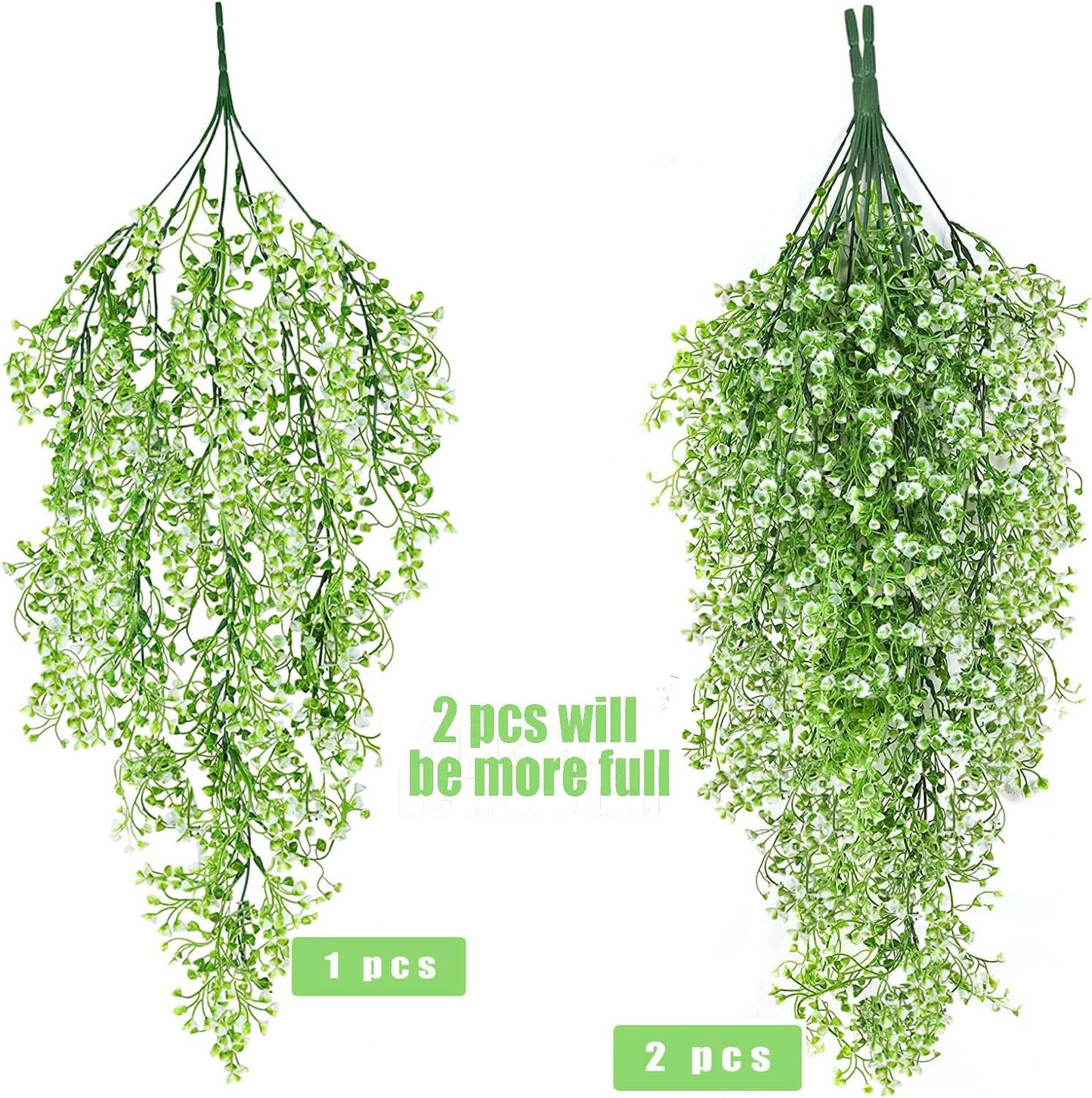 Hanging Fake Plants,4 Pcs Faux Eucalyptus Leaf Greenery Vine Plant Faux Plants Fake Ivy Room Decor Home Garden Wedding Party Indoor Outdoor Decorations (Vine)