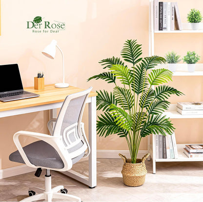 2Pcs 28" Fake Palm Trees, Artificial Floor Plants in Woven Baskets | Arrange together for a fuller green corner or separate beside sofas and beds to carry a coordinated boho look across rooms