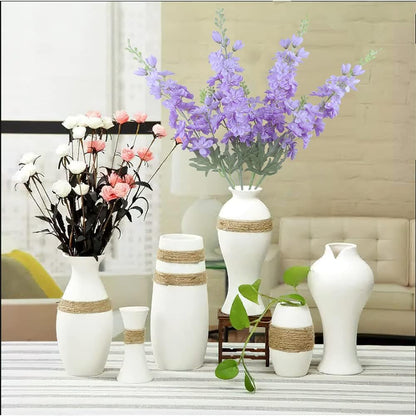 Blue Silk Larkspur Flowers 4pcs Artificial Delphinium Faux Snapdragon Long Stem Fake Plant Spray Arrangement for Home Decor Indoor Outdoor Office Garden Wedding Table Vase Decor (Blue)