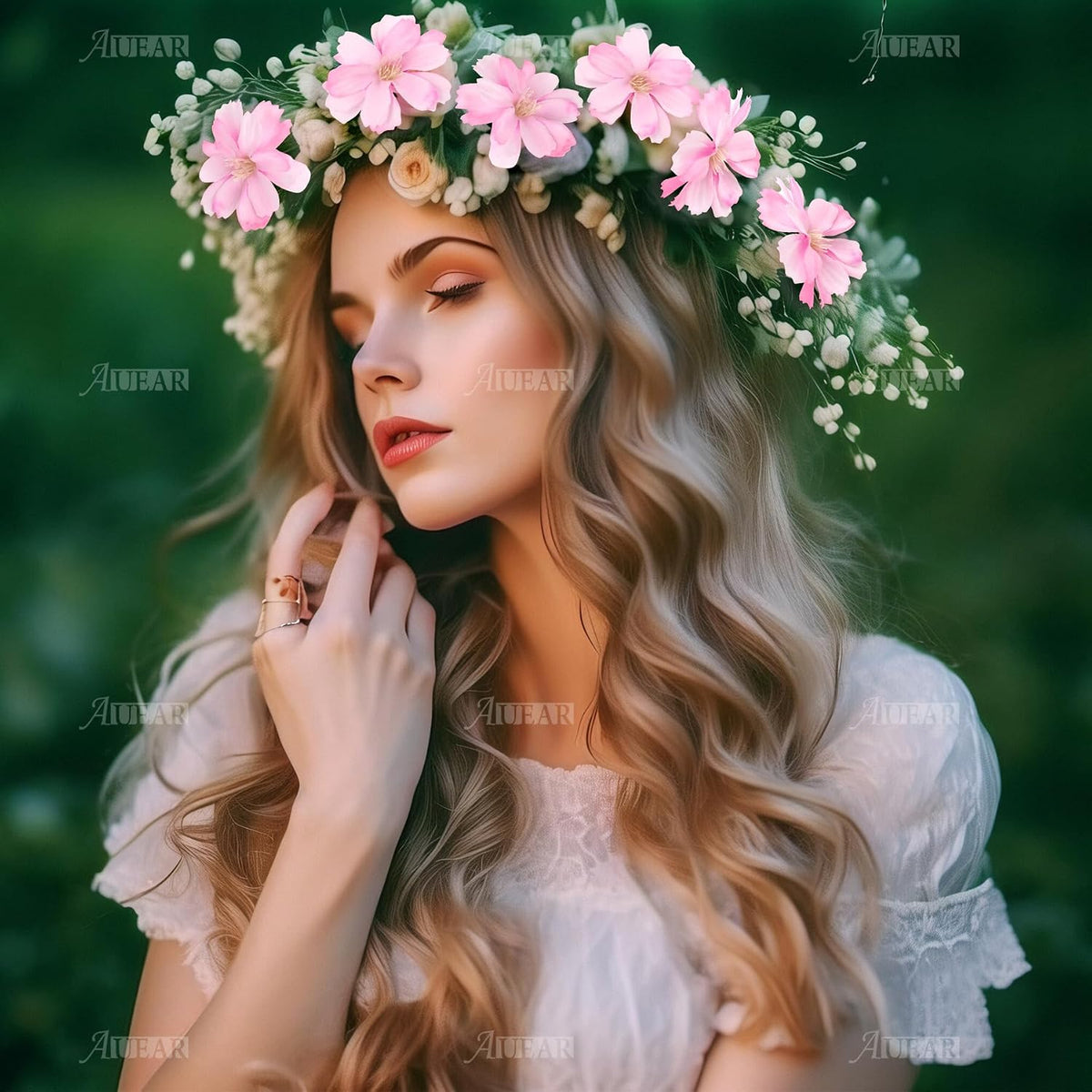 Fake Flower Heads Airtificial Silk Plum Cherry Blossom Head Peony Daisy Decor for DIY Crafts Home Wedding Party Hats Decoration (Light Purple)