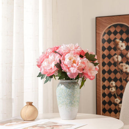 Peonies Artificial Flowers, Realistic Faux Silk Peony, Fake Decorative Floral Arrangements for Home Wedding Decor (6 PCS)