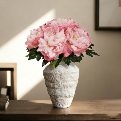 Peonies Artificial Flowers, Realistic Faux Silk Peony, Fake Decorative Floral Arrangements for Home Wedding Decor (6 PCS)