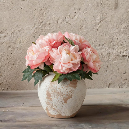 Peonies Artificial Flowers, Realistic Faux Silk Peony, Fake Decorative Floral Arrangements for Home Wedding Decor (6 PCS)