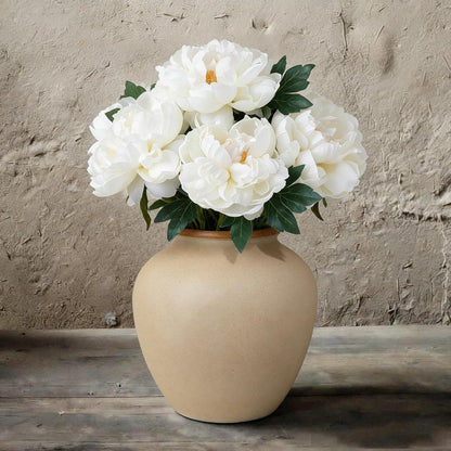 Peonies Artificial Flowers, Realistic Faux Silk Peony, Fake Decorative Floral Arrangements for Home Wedding Decor (6 PCS)