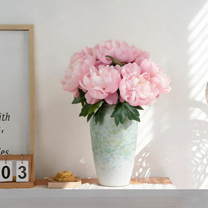 Peonies Artificial Flowers, Realistic Faux Silk Peony, Fake Decorative Floral Arrangements for Home Wedding Decor (6 PCS)