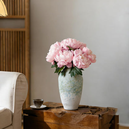 Peonies Artificial Flowers, Realistic Faux Silk Peony, Fake Decorative Floral Arrangements for Home Wedding Decor (6 PCS)