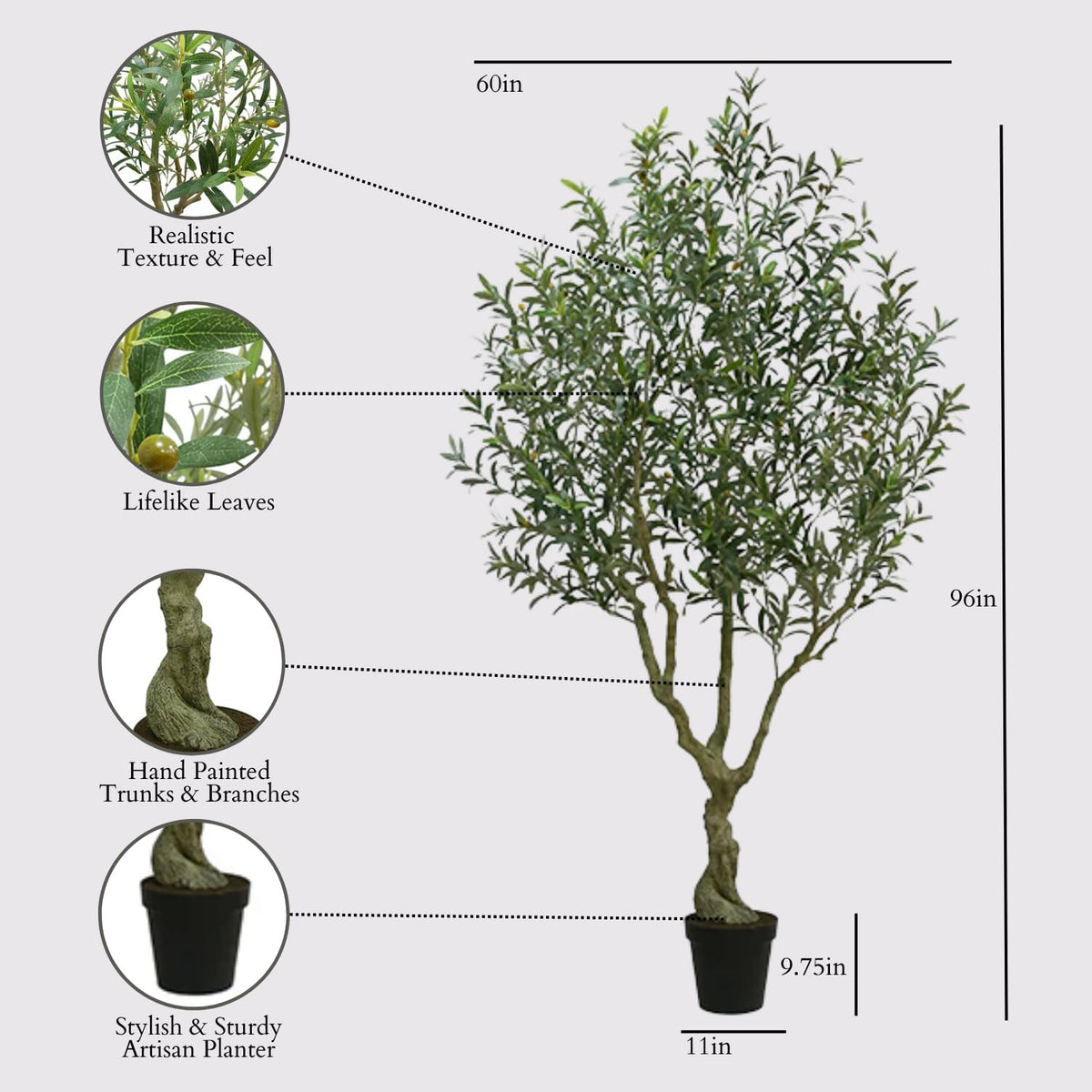 Faux Magnolia Tree, 7 ft, Home Decor