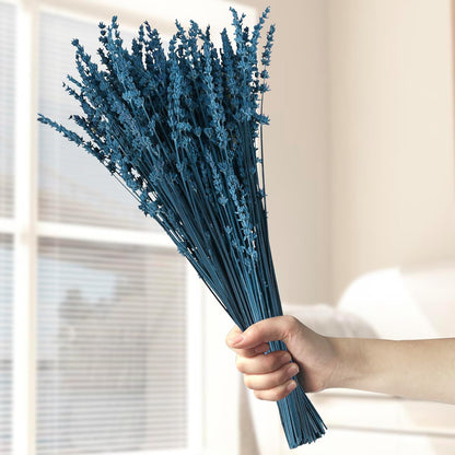 Dried Lavender Flowers Real Stems, Preserved Lavender Bouquet 15-17" Purple | 100% Natural, lavender bundle for shower, home decor, vase filler, wedding decor, aromatherapy, DIY crafts, 50g (1.76 oz)