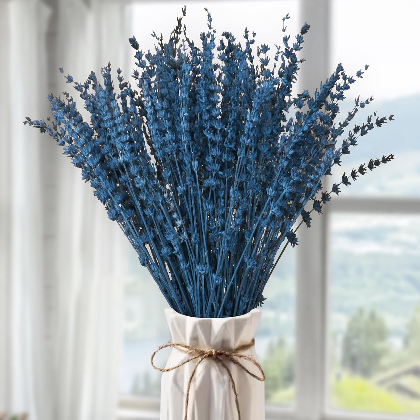 Dried Lavender Flowers Real Stems, Preserved Lavender Bouquet 15-17" Purple | 100% Natural, lavender bundle for shower, home decor, vase filler, wedding decor, aromatherapy, DIY crafts, 50g (1.76 oz)